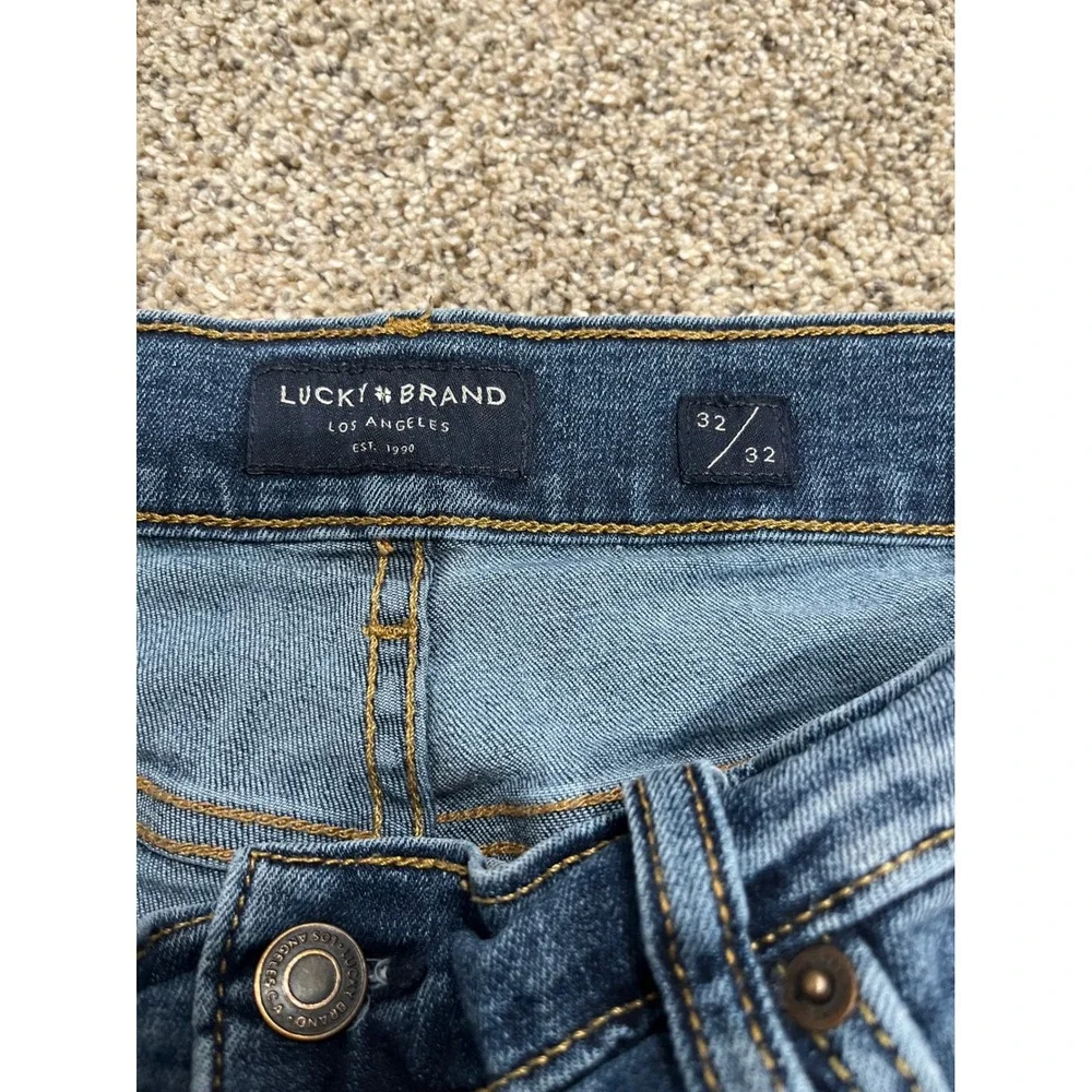 Lucky Brand 412 Athletic Slim Jeans Mens 32 x 32 Medium Wash Blue Denim Stretch